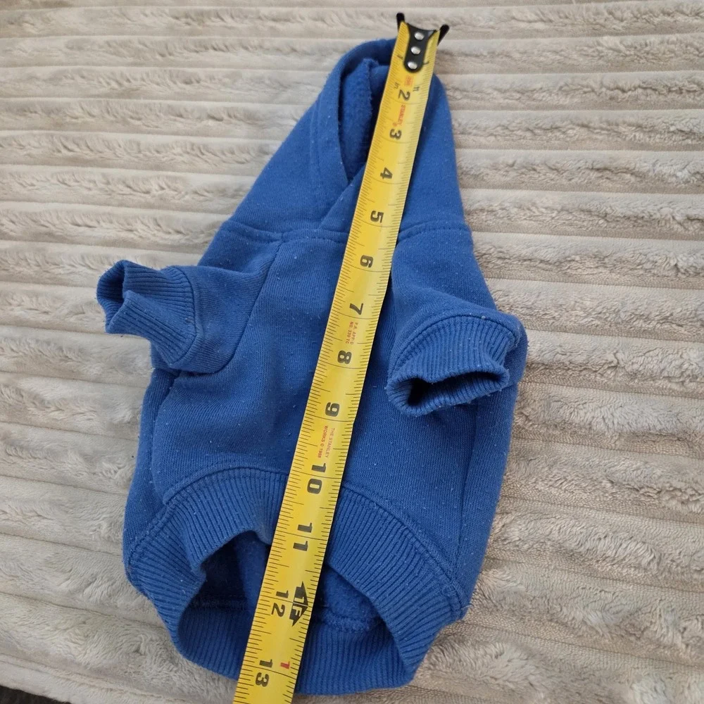 Zack & Zoey Basic Dog Hoodie Blue Sweatshirt Kangaroo Pocket Size Extra Small XS